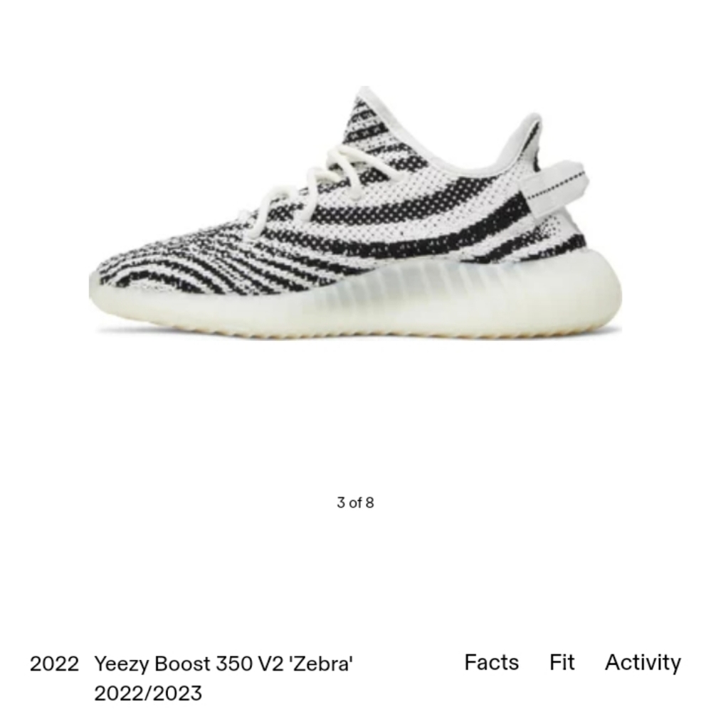 Ydeezy Boost 350 V2 Zebra